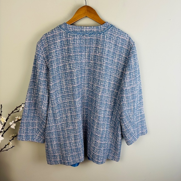 Talbots Plus Tweed V-Neck Coatigan/Jacket NWT Size 18W - Picture 5 of 5